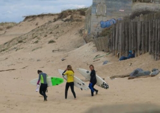  Escuela de surf en Contis o en la playa de St Girons 